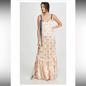 LoveShackFancy Soroya 100% silk maxi dress